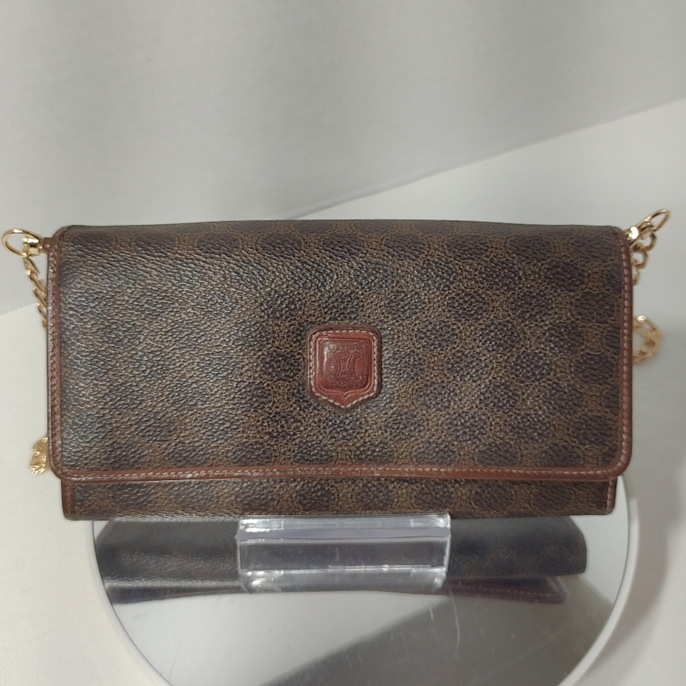 CELINE Vintage Macadam Wallet on a Chain